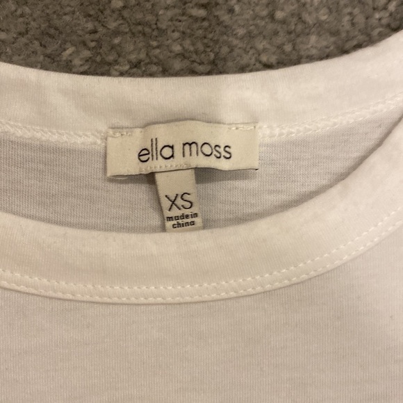 Ella moss white puff sleeve crew neck shirt - Picture 2 of 3